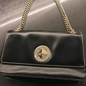 Kate Spade Black Leather Chain Link Purse